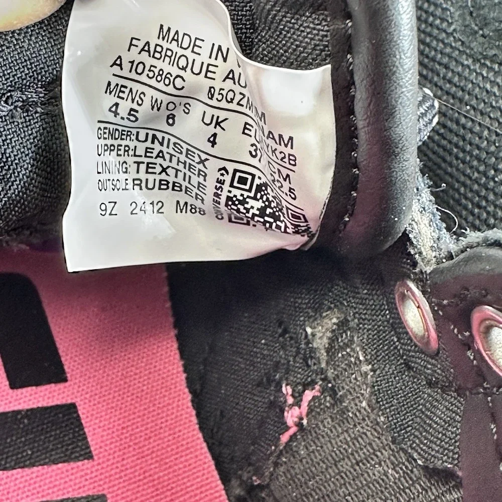 Converse CONS AS-1 Pro Black Pink Cordura Suede Skate Shoes A10586C Mens 4.5 NEW